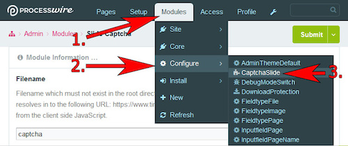 Module settings